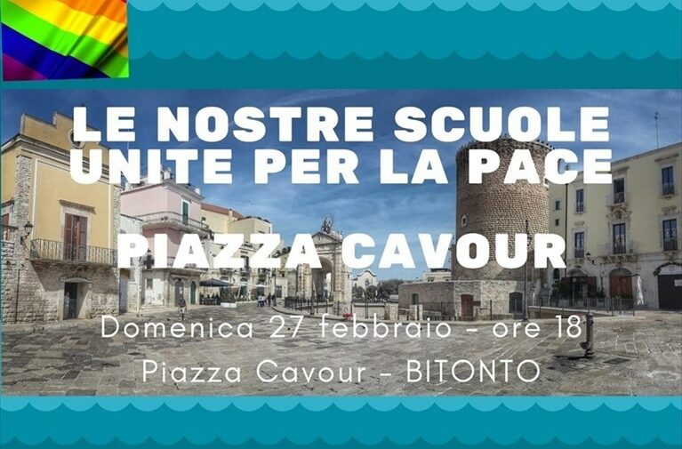 Manifestazione contro la guerra domani in piazza Cavour