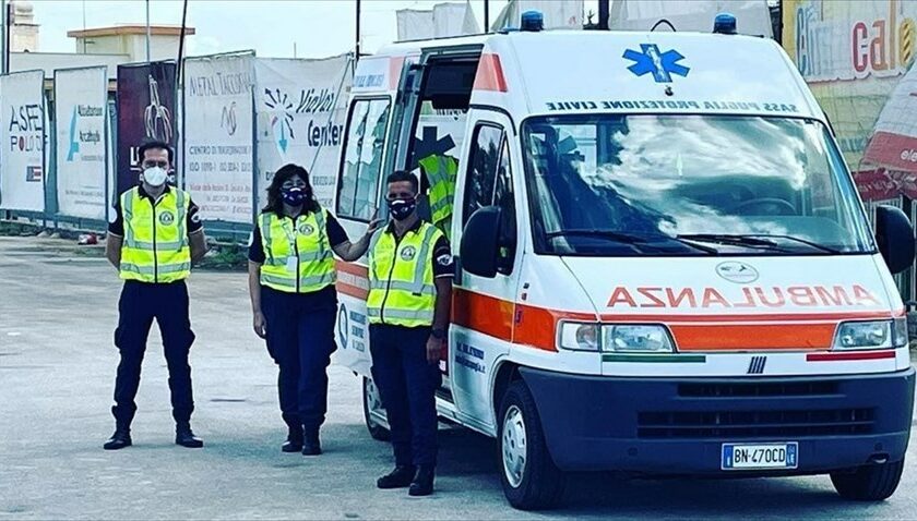 L'ambulanza attrezzata del SASS Puglia