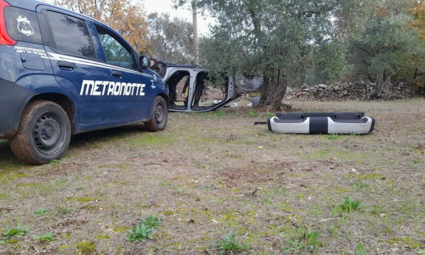 Metronotte scopre auto cannibalizzata nell'agro di Bitonto: era stata rubata a Ruvo © Metronotte